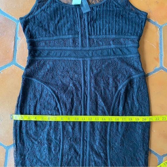 LANE BRYANT BLACK SLEEVELESS STRETCH LACE BODYCON COMPRESSION DRESS PLUS Sz 16 - Picture 9 of 9